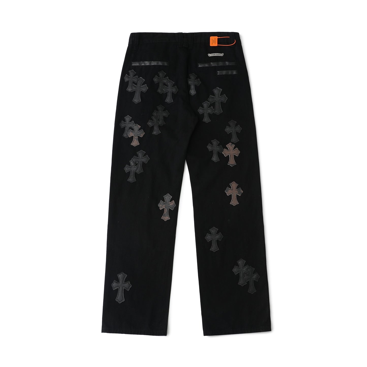Chrome Hearts Casual Black Cross Denim Jeans