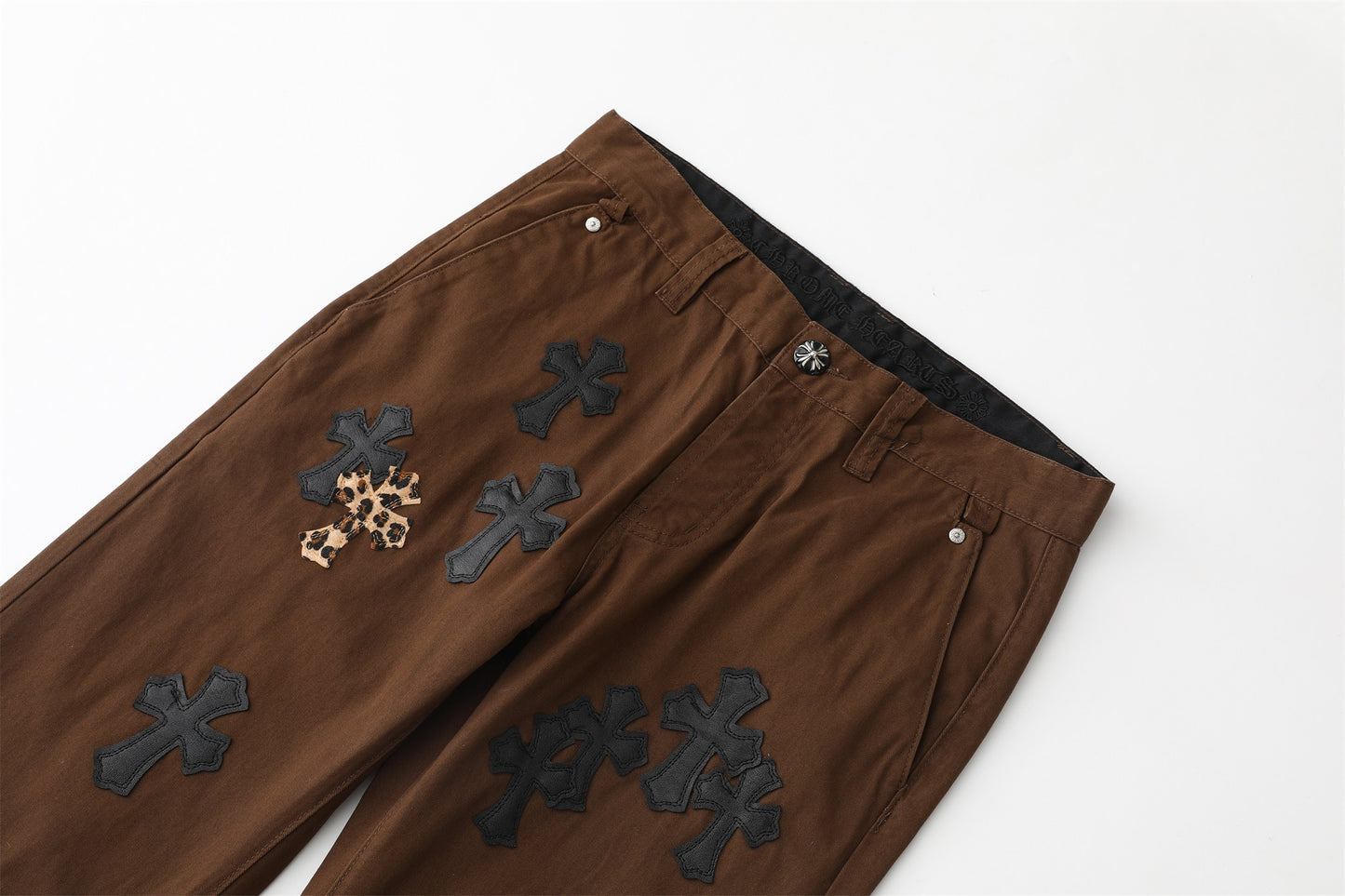 Chrome Hearts Brown Casual Denim Jeans