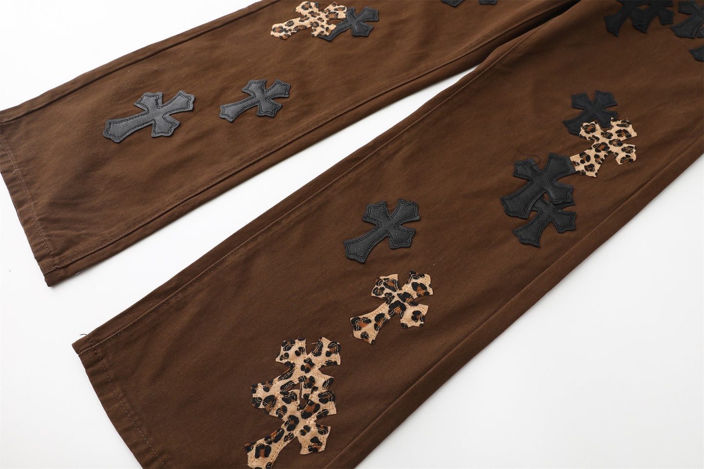 Chrome Hearts Brown Casual Denim Jeans