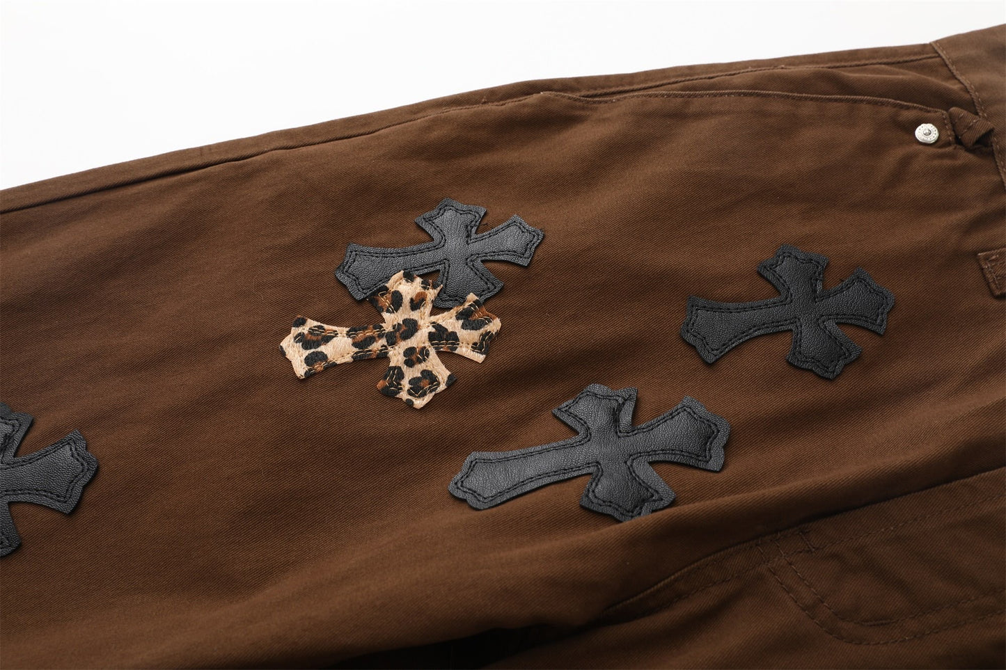 Chrome Hearts Brown Casual Denim Jeans