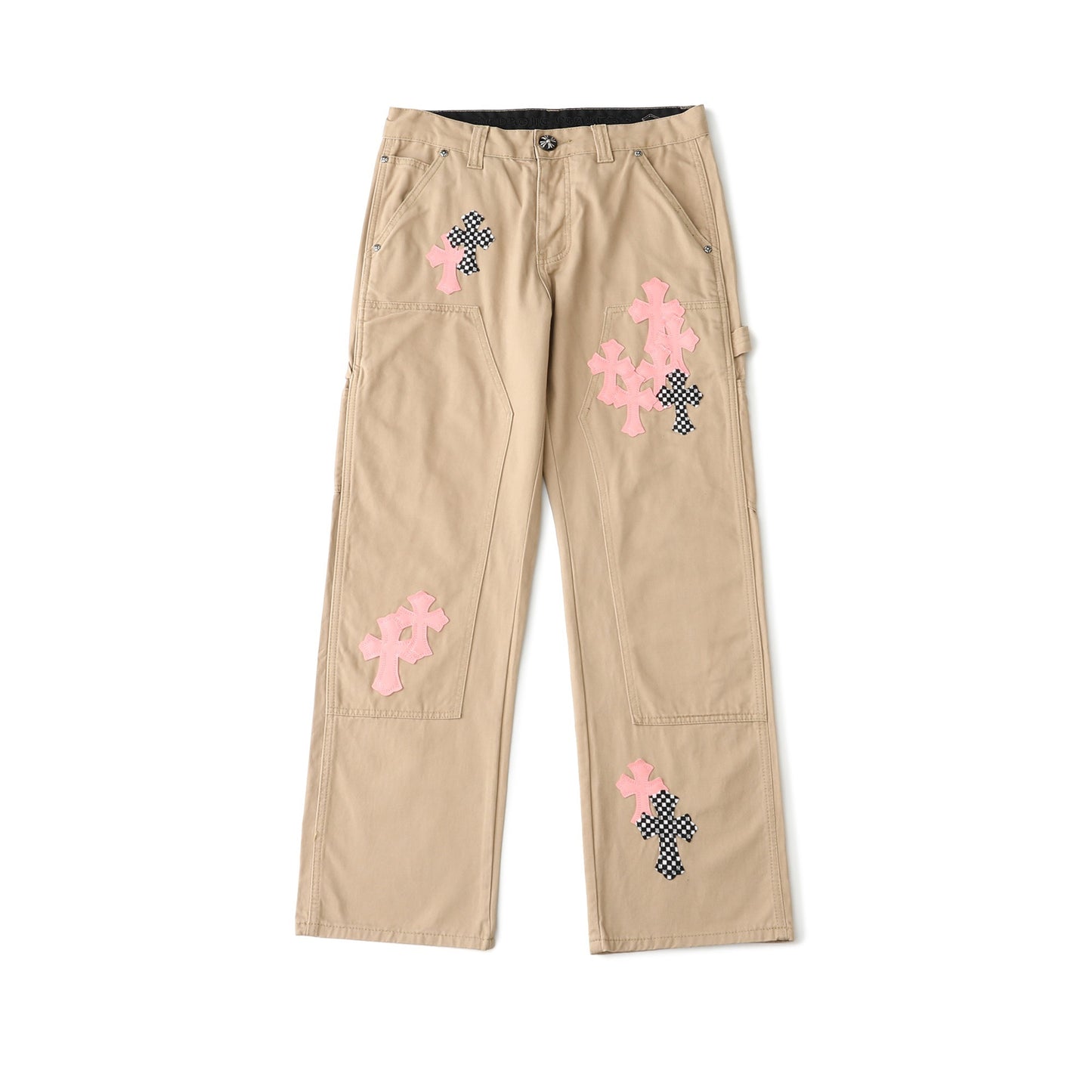 Chrome Hearts Khaki Cross Denim Jeans
