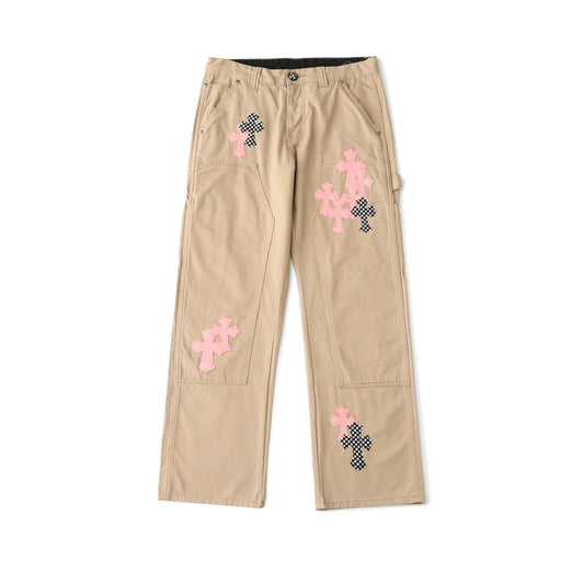 Chrome Hearts Khaki Cross Denim Jeans