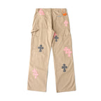 Chrome Hearts Khaki Cross Denim Jeans KF17