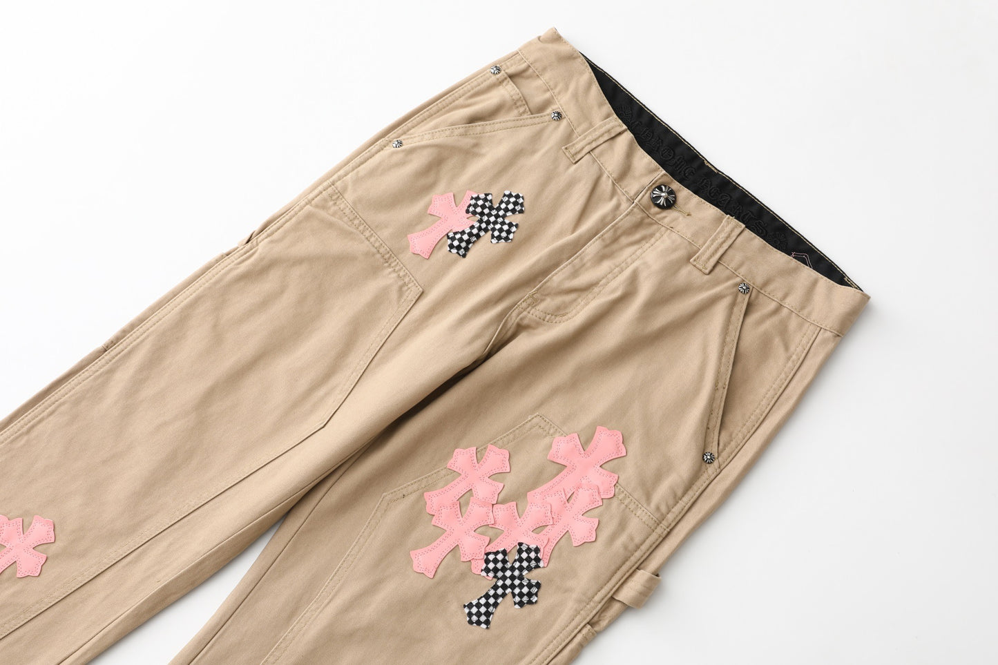 Chrome Hearts Khaki Cross Denim Jeans