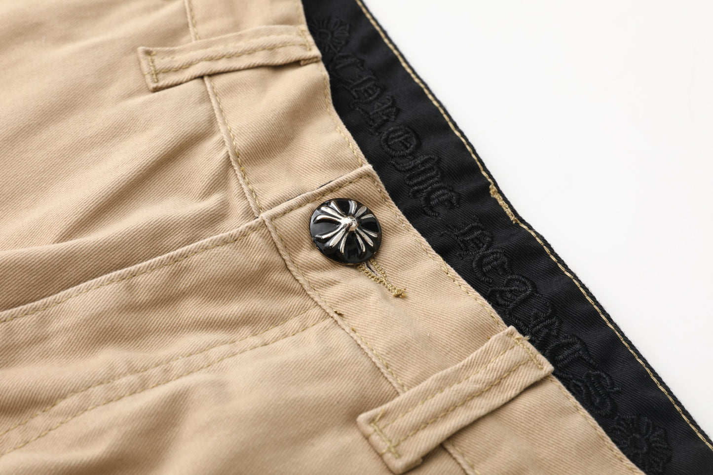 Chrome Hearts Khaki Cross Denim Jeans