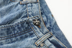 Chrome Hearts Black White Blue Multi Leather Patch Denim Jeans KH16
