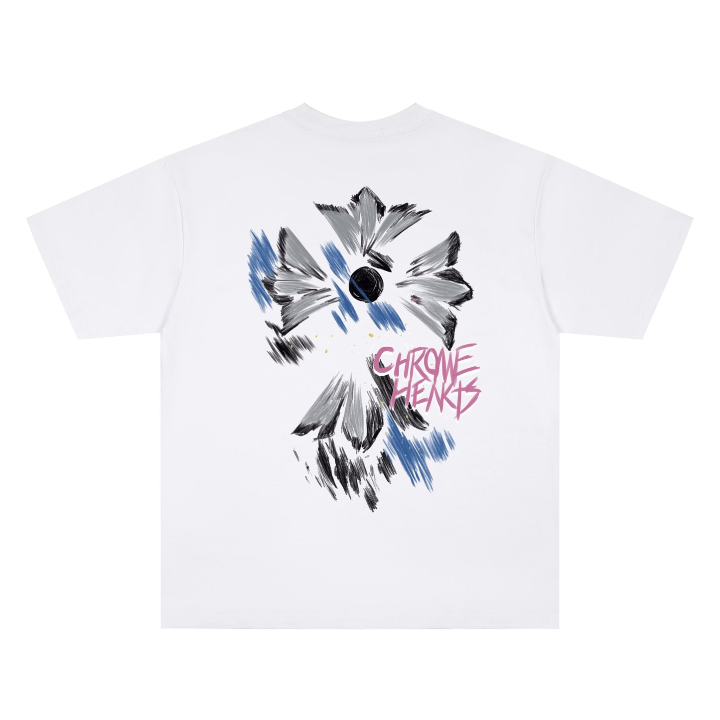 Chrome Hearts Floral Cross Short Sleeve T-Shirt
