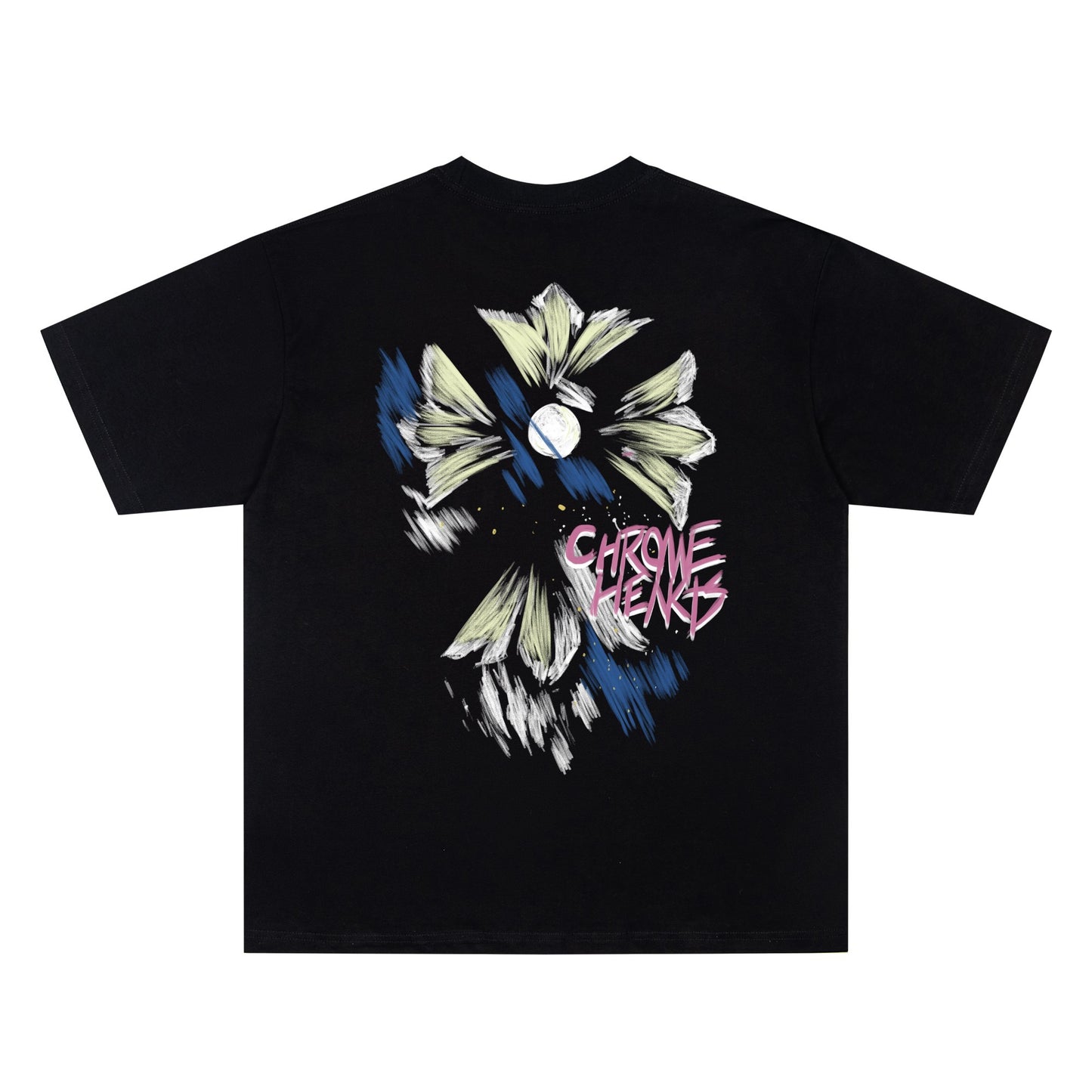 Chrome Hearts Floral Cross Short Sleeve T-Shirt