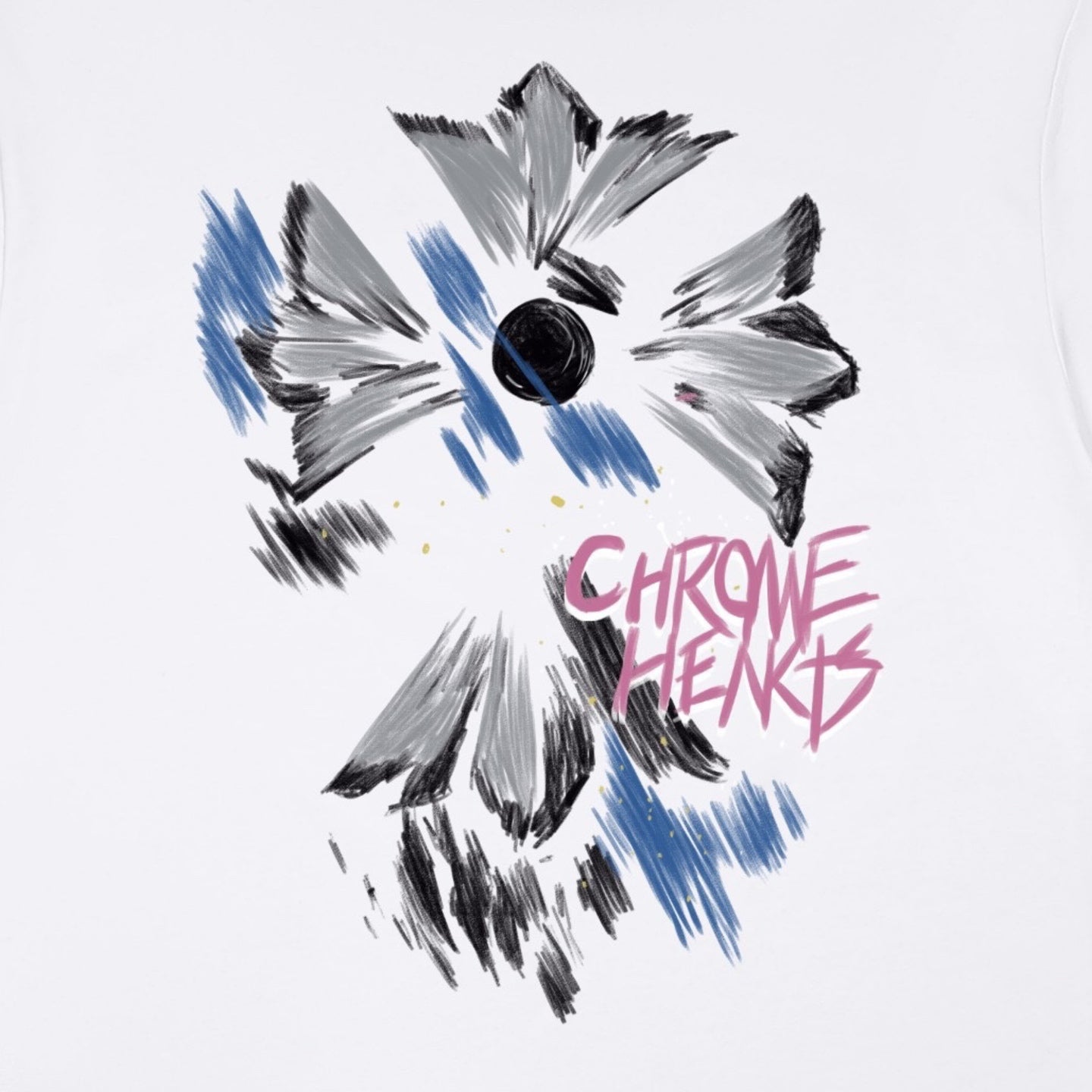 Chrome Hearts Floral Cross Short Sleeve T-Shirt