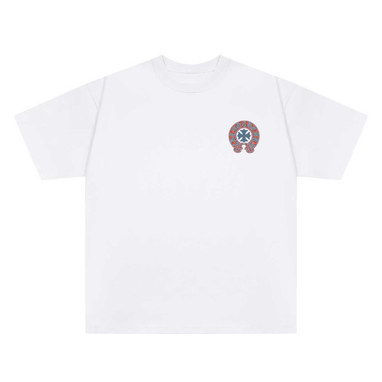 Chrome Hearts Color-Block Print Couple T-Shirts
