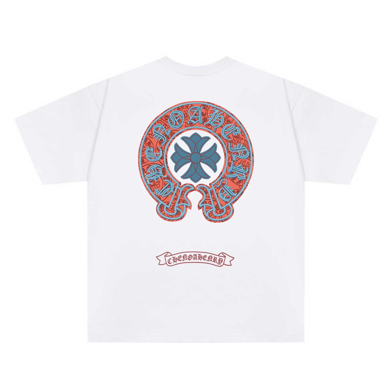 Chrome Hearts Color-Block Print Couple T-Shirts