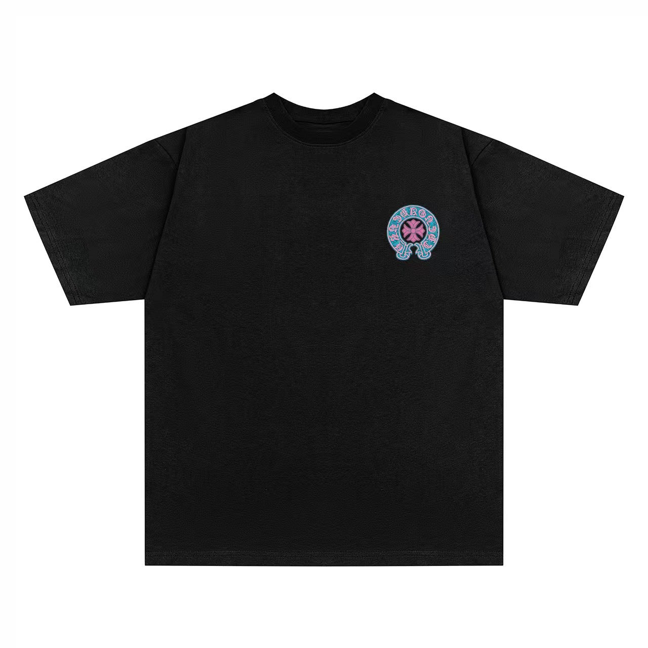 Chrome Hearts Color-Block Print Couple T-Shirts