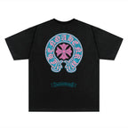 Chrome Hearts Color-Block Print Couple T-Shirts KZ08