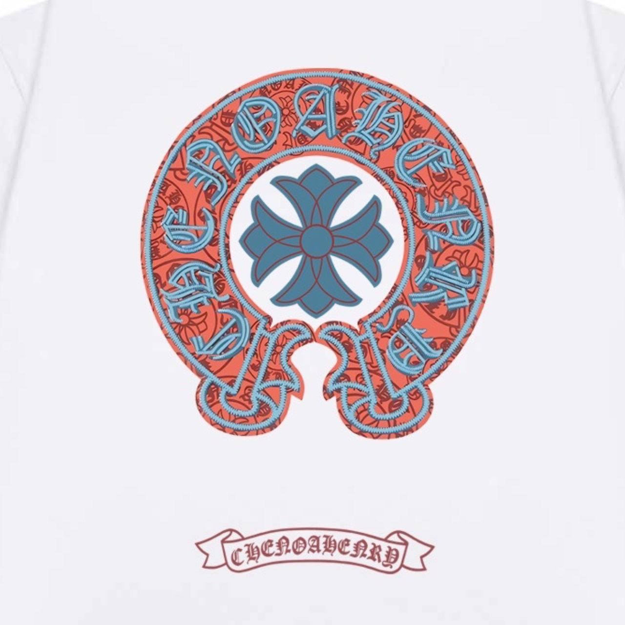 Chrome Hearts Color-Block Print Couple T-Shirts