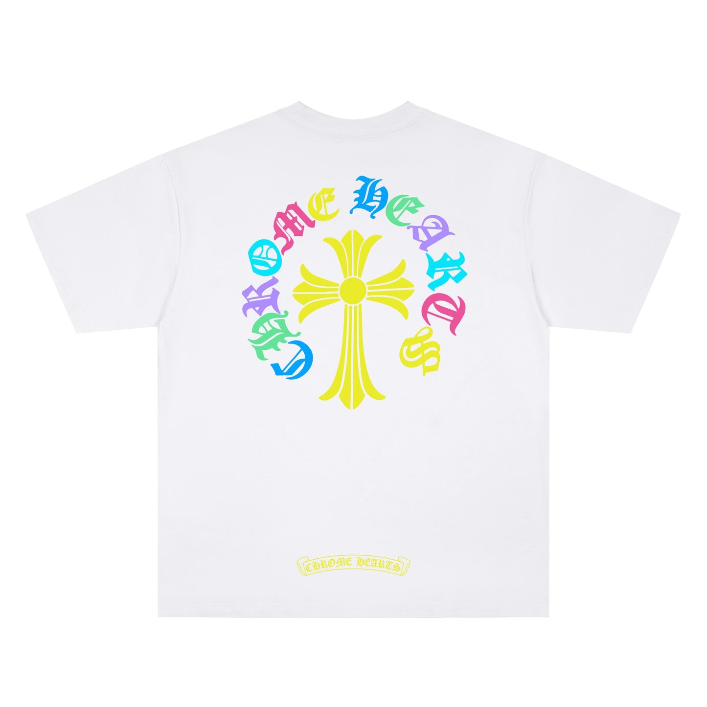 Chrome Hearts Multicolor Sanskrit Print Couple T-Shirts