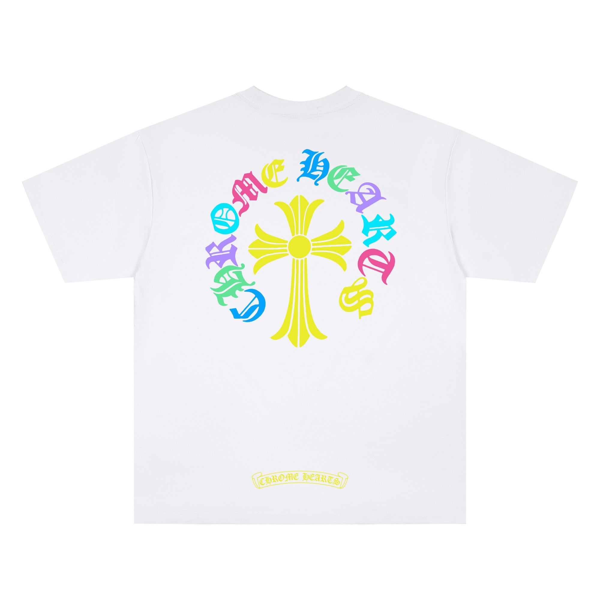Chrome Hearts Multicolor Sanskrit Print Couple T-Shirts KD07
