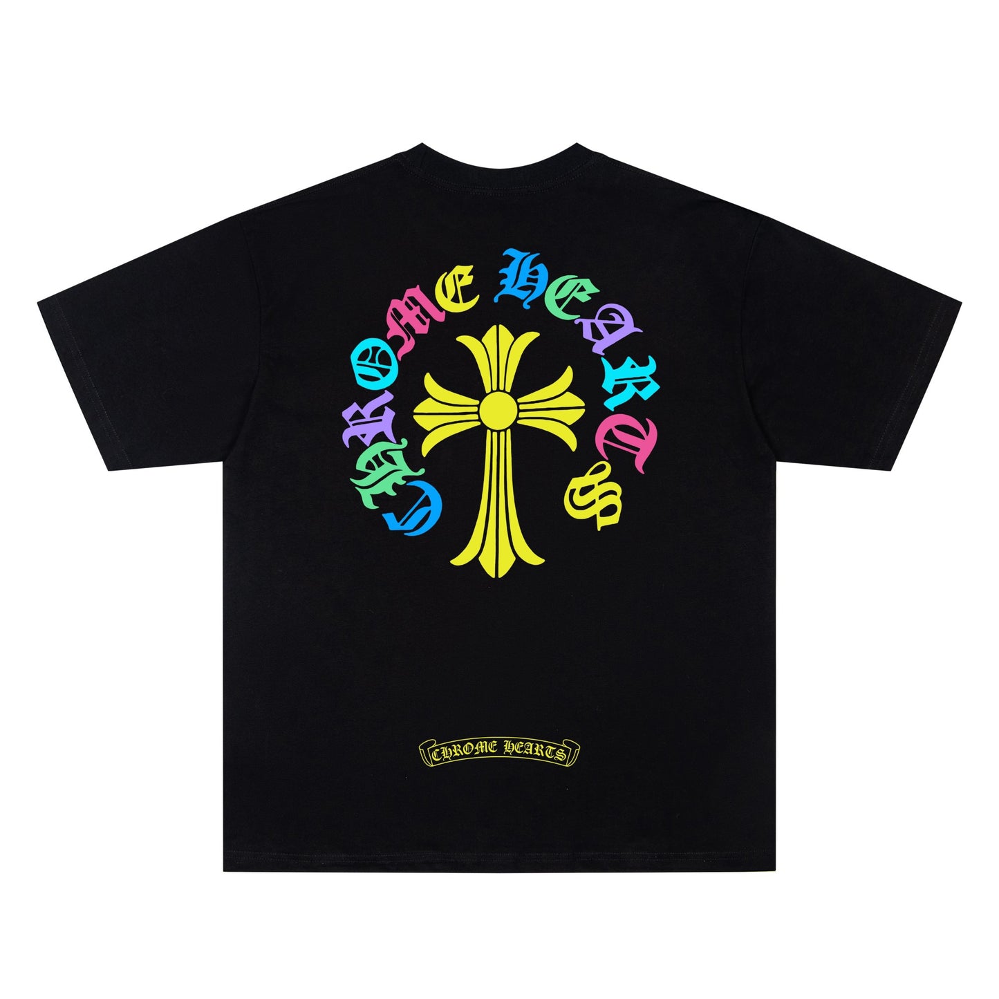 Chrome Hearts Multicolor Sanskrit Print Couple T-Shirts