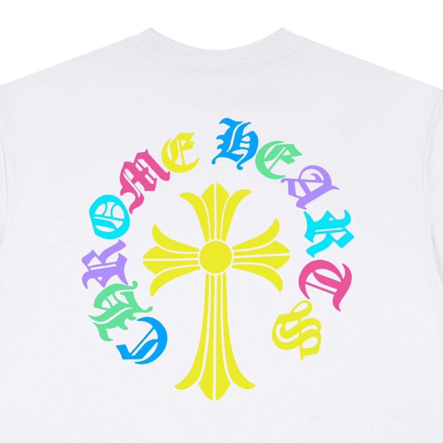 Chrome Hearts Multicolor Sanskrit Print Couple T-Shirts