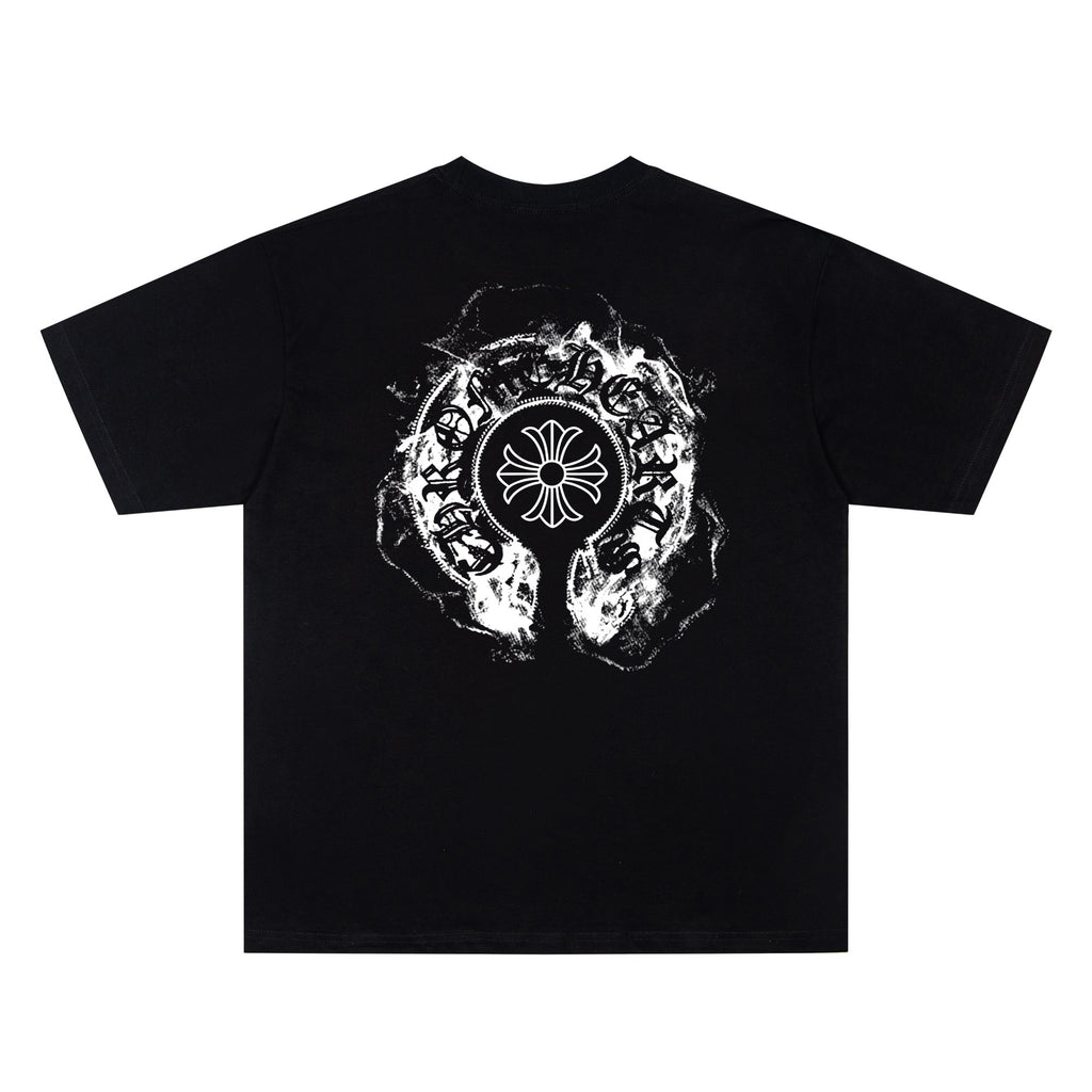 Chrome Hearts Smoke Horseshoe Graphic T-Shirt KY06