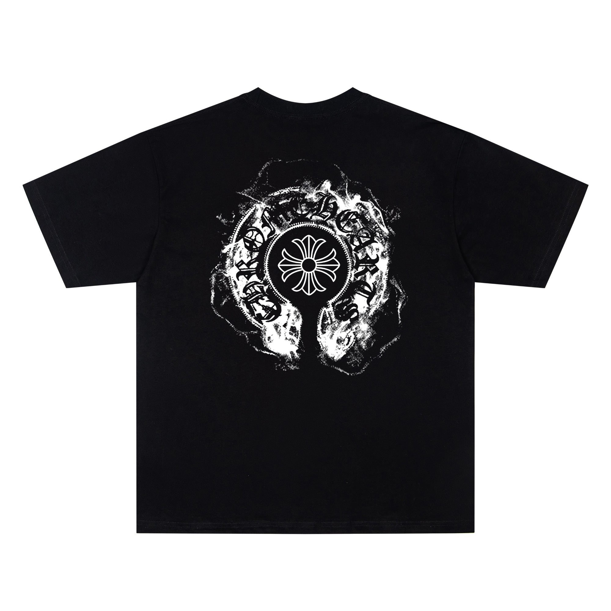 Chrome Hearts Smoke Horseshoe Graphic T-Shirt KY06
