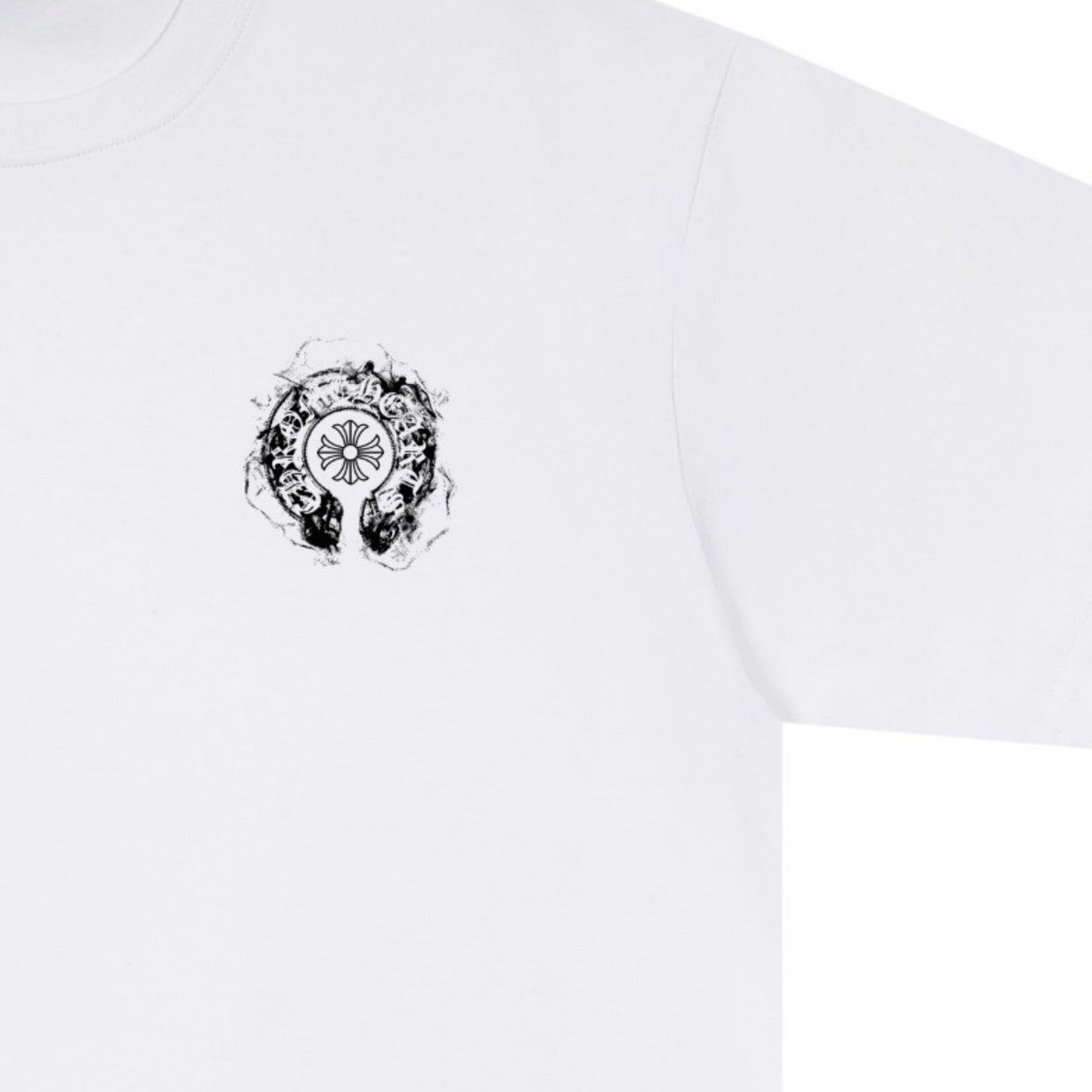 Chrome Hearts Smoke Horseshoe Graphic T-Shirt