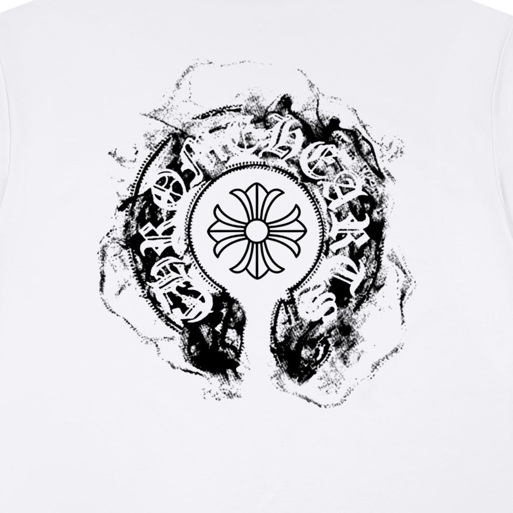 Chrome Hearts Smoke Horseshoe Graphic T-Shirt KY06