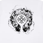 Chrome Hearts Smoke Horseshoe Graphic T-Shirt KY06