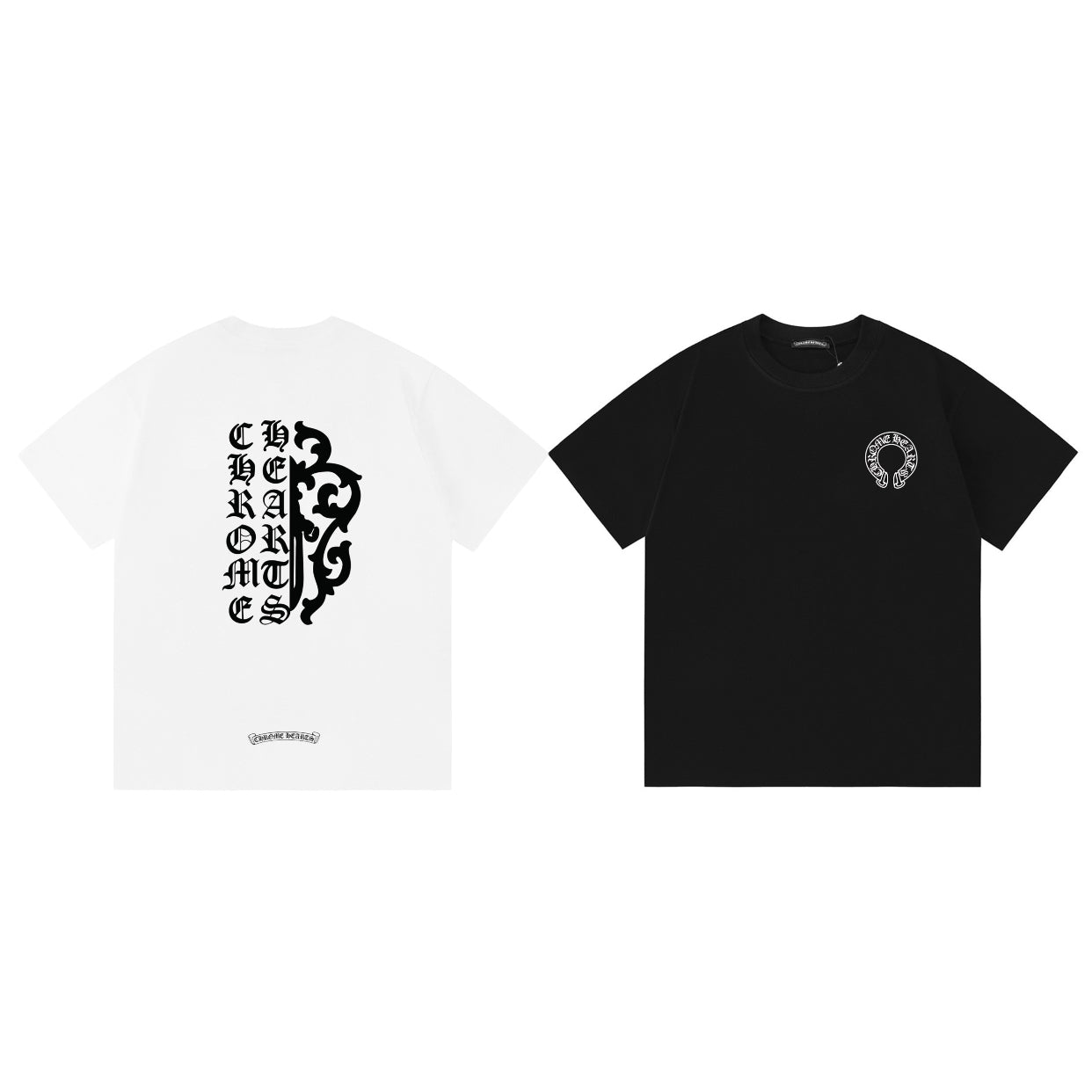 Chrome Hearts Letter Pattern Print Short Sleeve T-Shirt