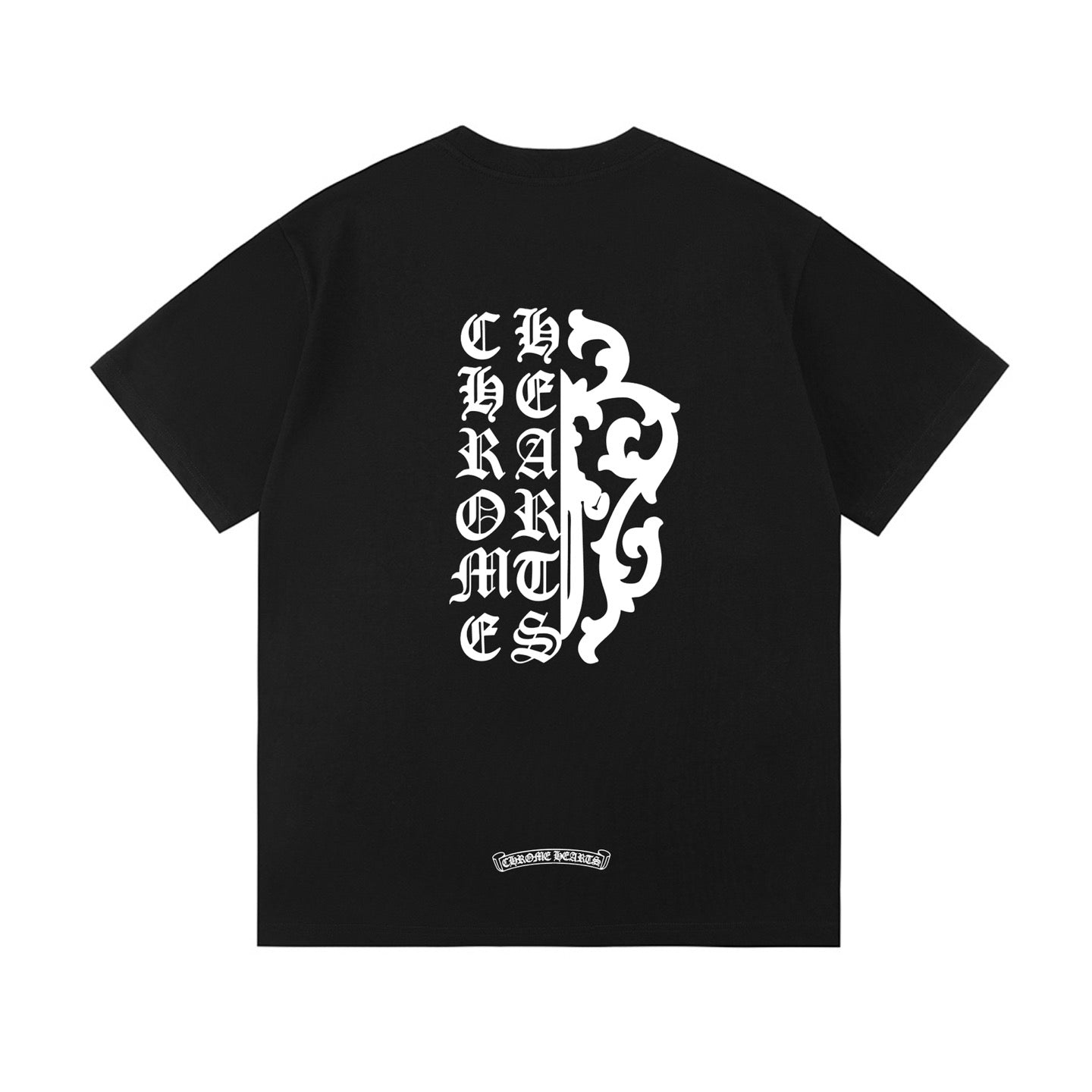 Chrome Hearts Letter Pattern Print Short Sleeve T-Shirt