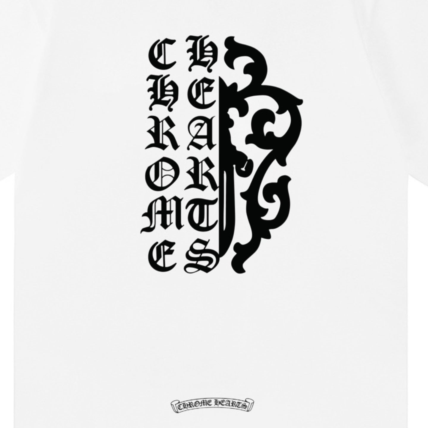 Chrome Hearts Letter Pattern Print Short Sleeve T-Shirt