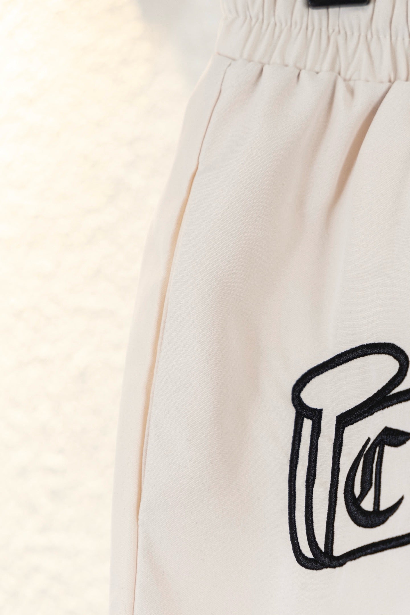 Chrome Hearts Sanskrit Letter Embroidered Logo Tape Shorts
