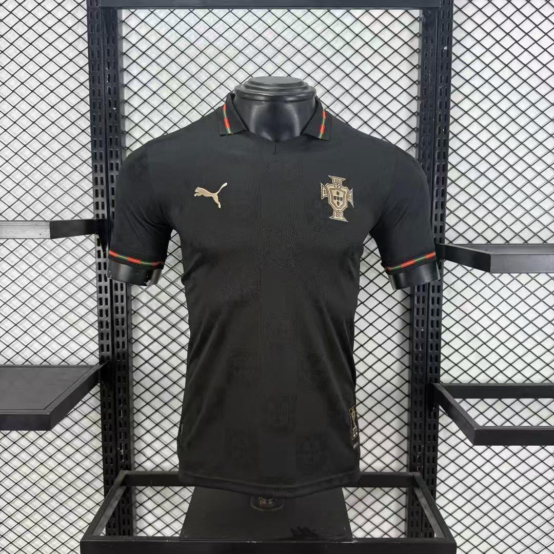 Portugal 2026 Men’s Away Soccer Jersey – Black Football Shirt