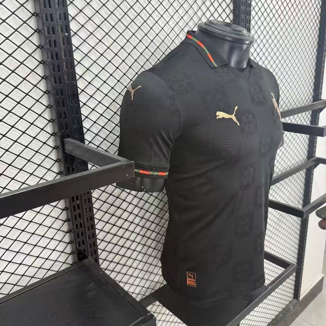 Portugal 2026 Men’s Away Soccer Jersey – Black Football Shirt