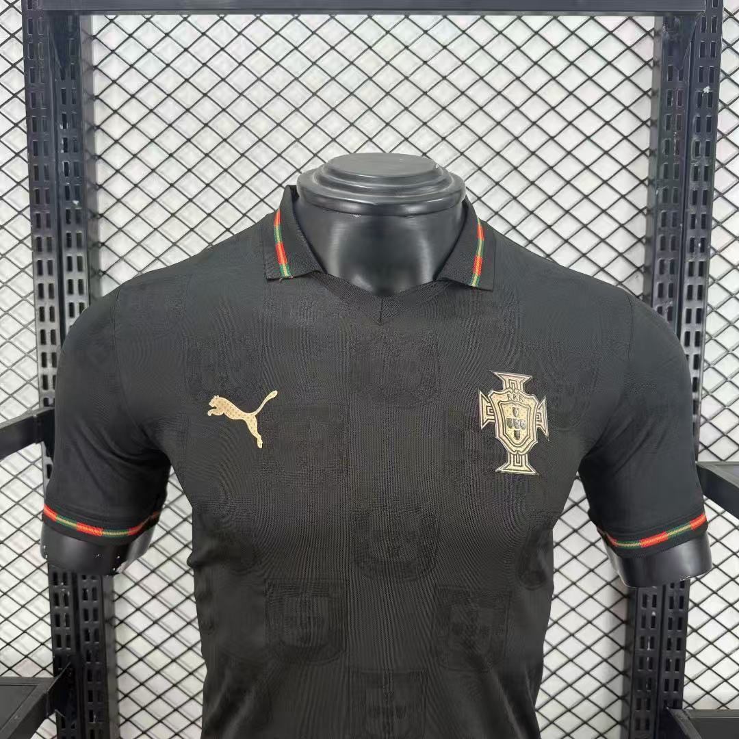 Portugal 2026 Men’s Away Soccer Jersey – Black Football Shirt