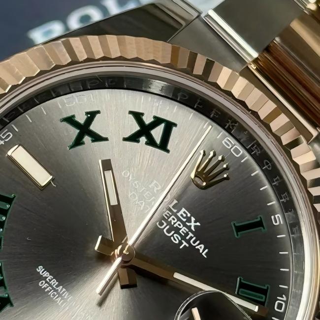 RLX Datejust 41 Esfera 'Wimbledon' Oro y Acero Oyster