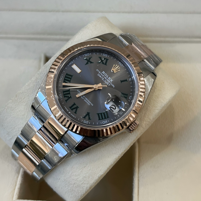 RLX Datejust 41 Esfera 'Wimbledon' Oro y Acero Oyster