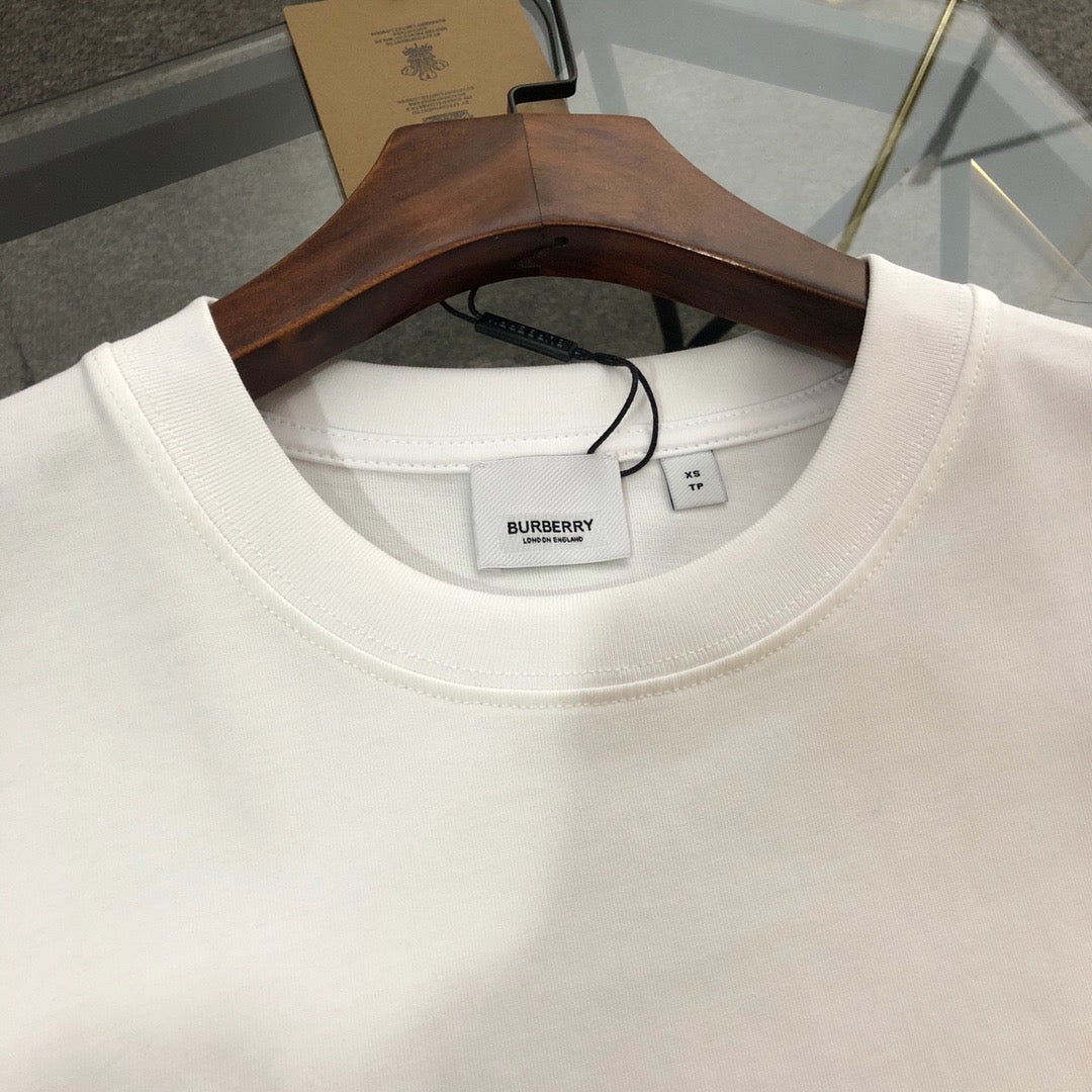 Embroidered Letter Logo Crew Neck T-Shirt