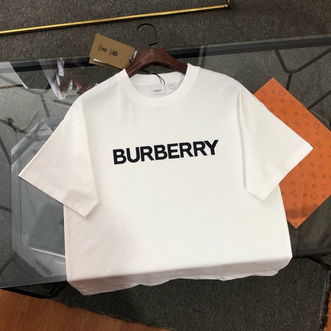Embroidered Letter Logo Crew Neck T-Shirt