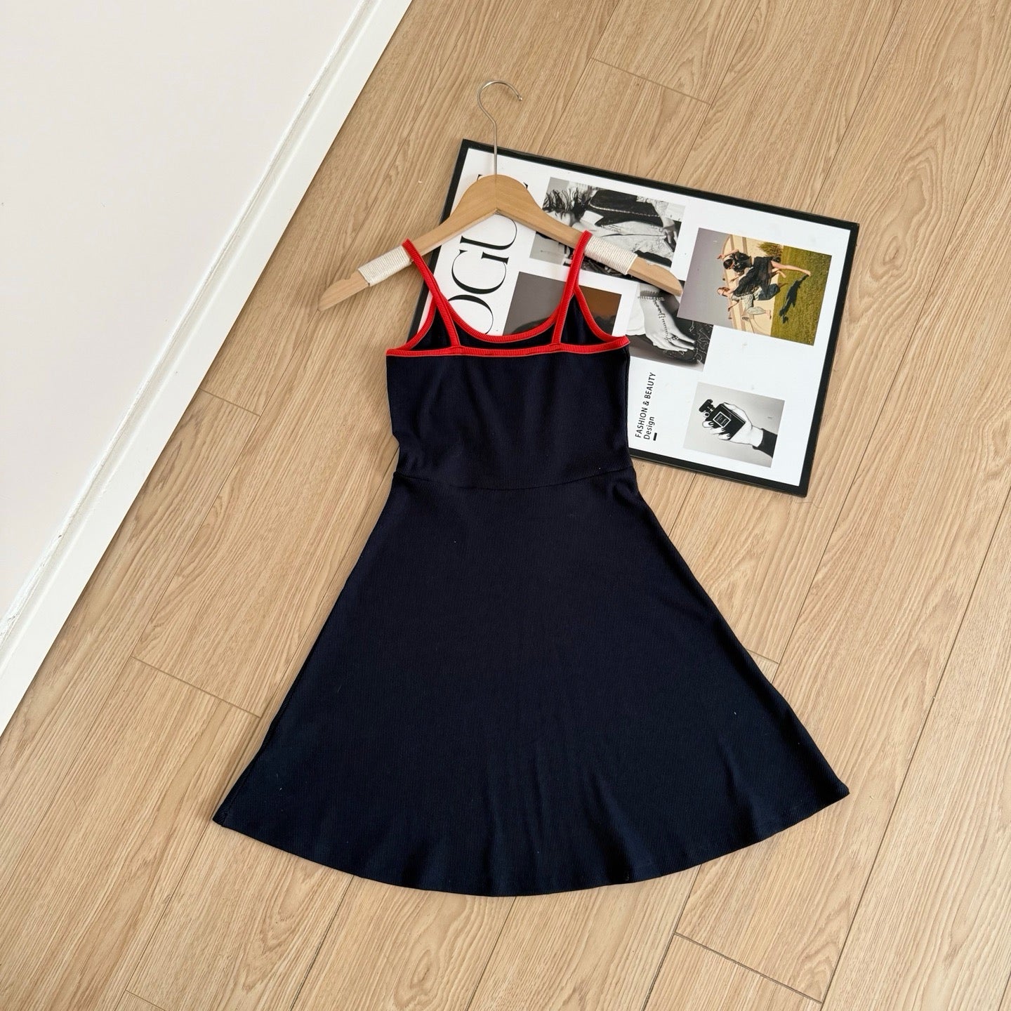 Classic Contrast Knit Cami Dress