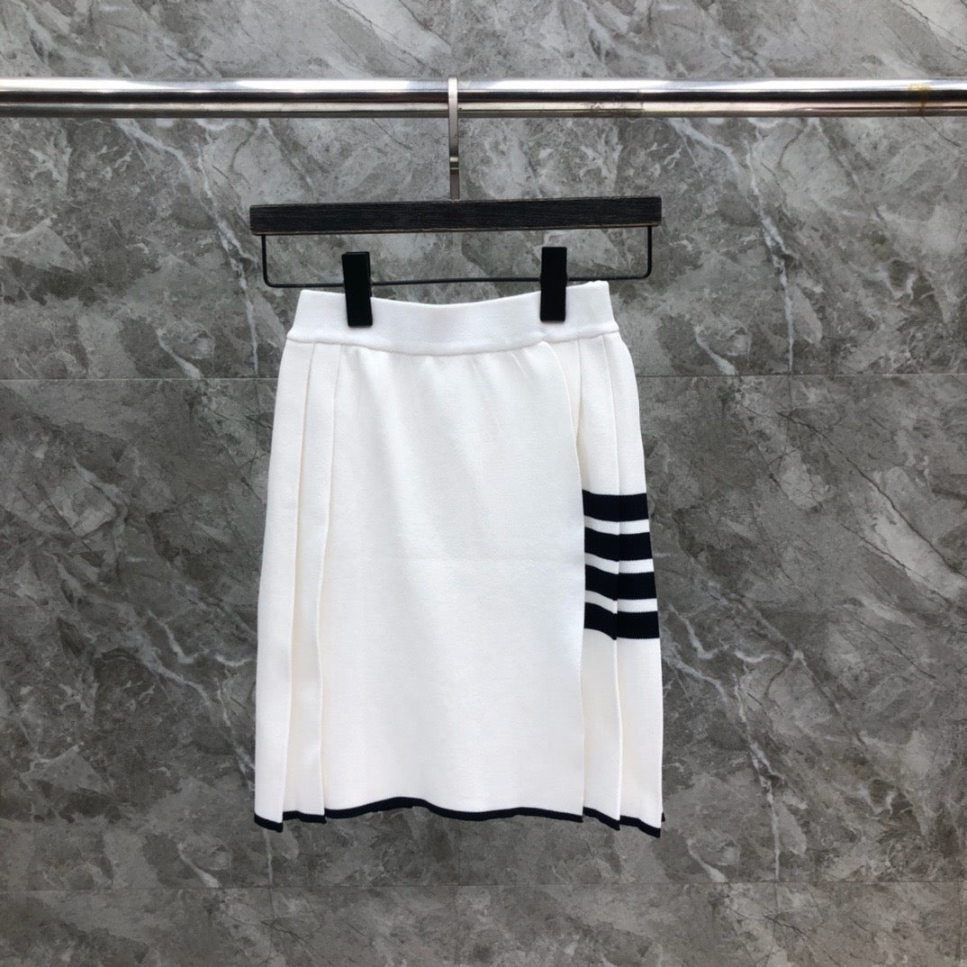 Women's Knit Four Stripe Mini Skirt