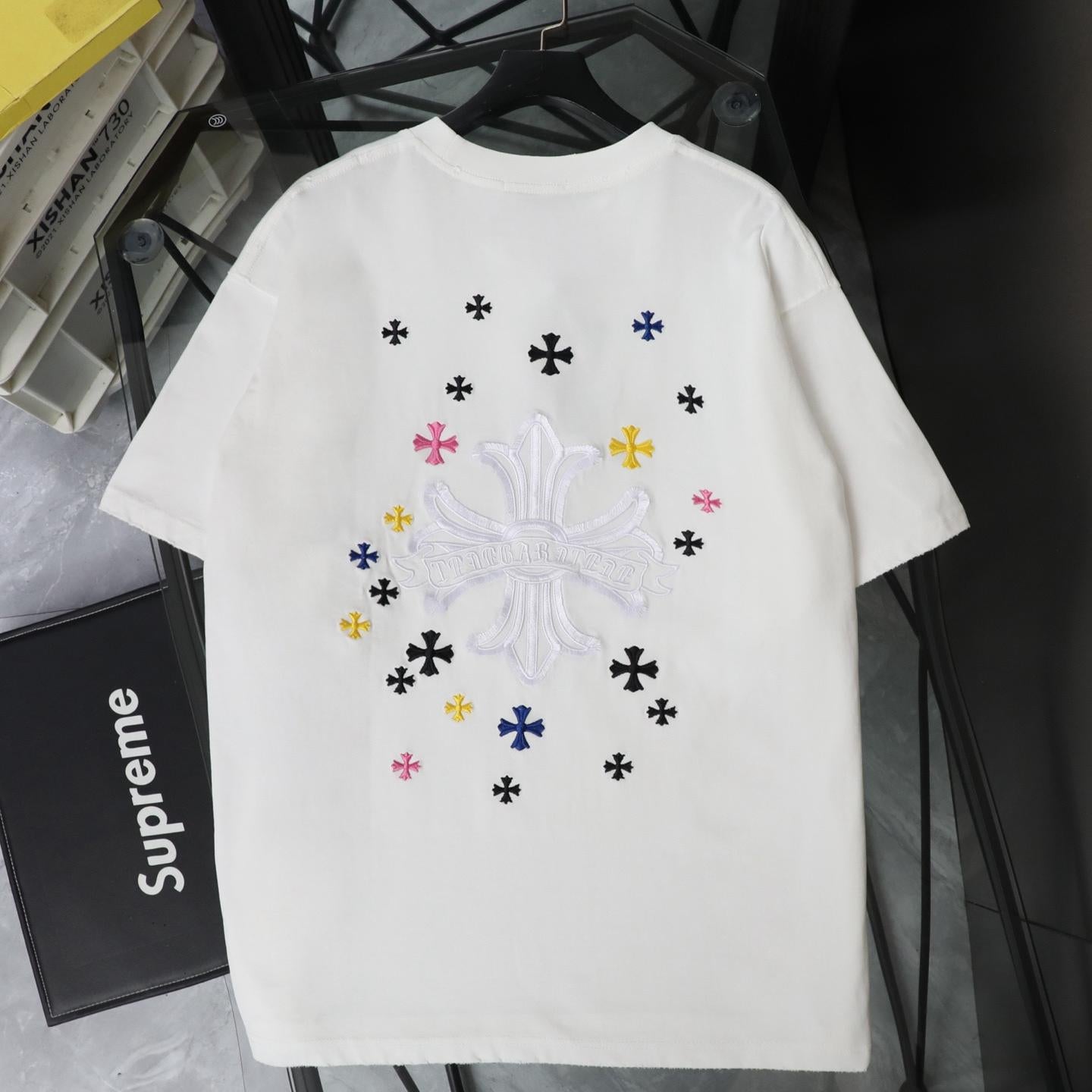 Chrome Hearts 26SS Cutout Embroidered Vintage Short Sleeve T-Shirt