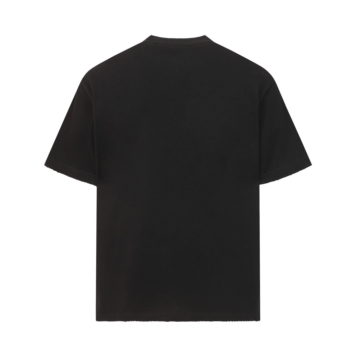 New Unisex Black Multi-Line Broken Letter Graphic T-Shirt, Crew Neck Short Sleeve Regular Fit Pullover Tee