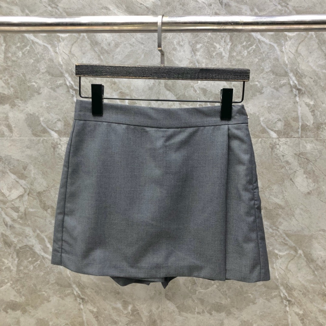 Women's High Waist Tailored Mini Skirt