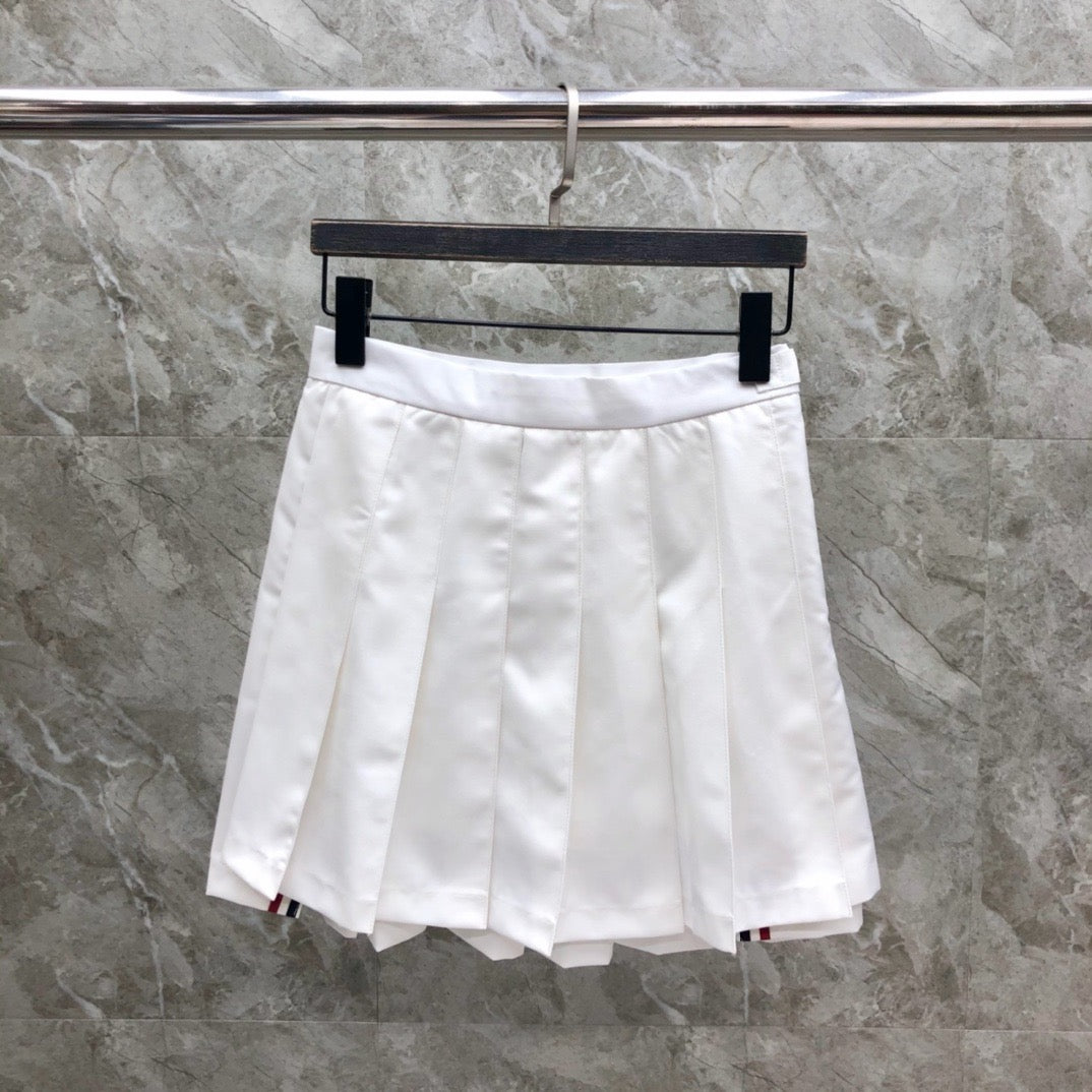 Women's High Waist High Low Ruched Mini Skirt