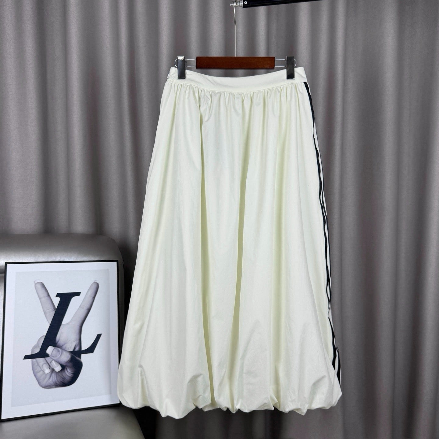 Sweet & Chic Embroidered High Waist Bubble Hem Maxi Skirt