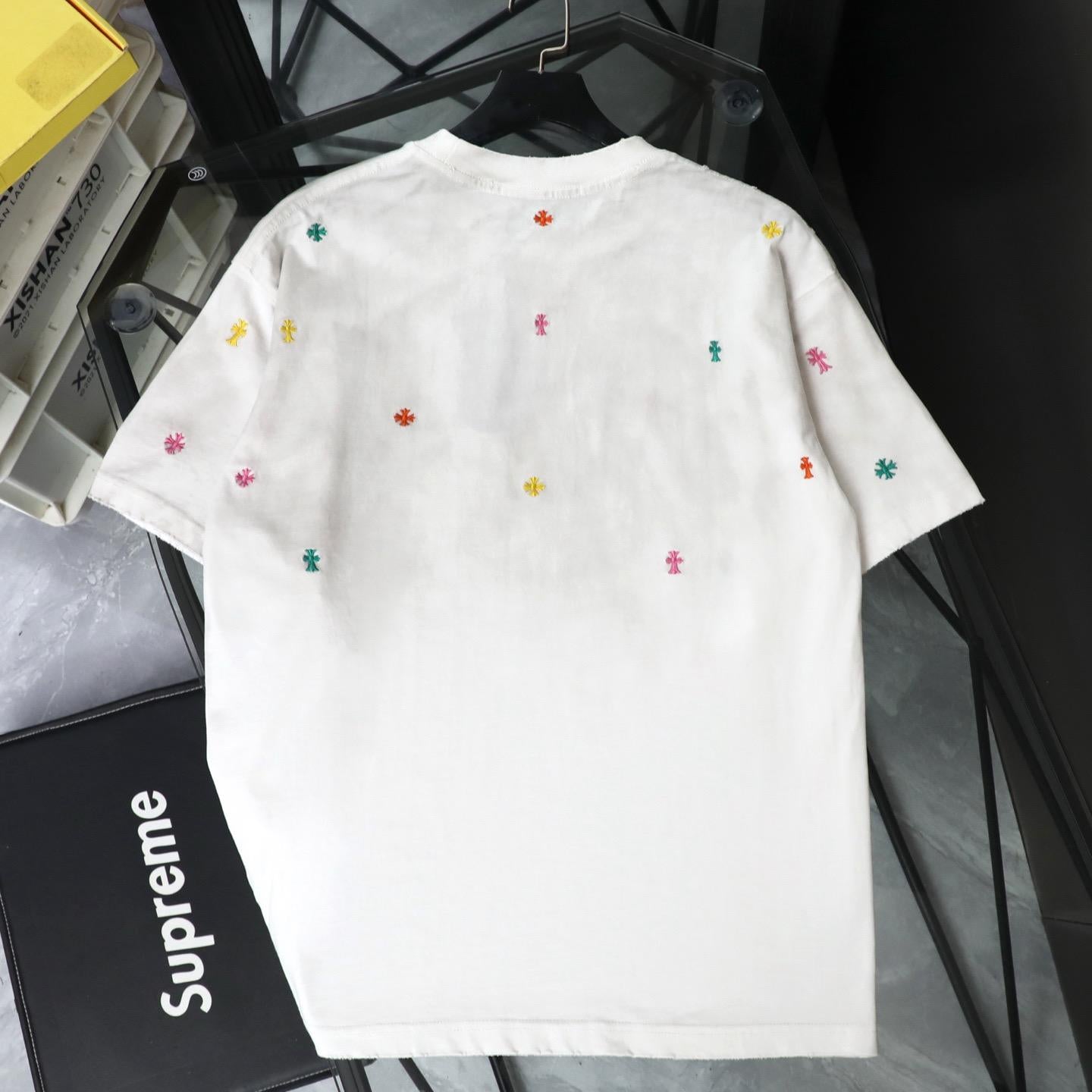 Chrome Hearts 26SS Ink Splatter Vintage Short Sleeve T-Shirt