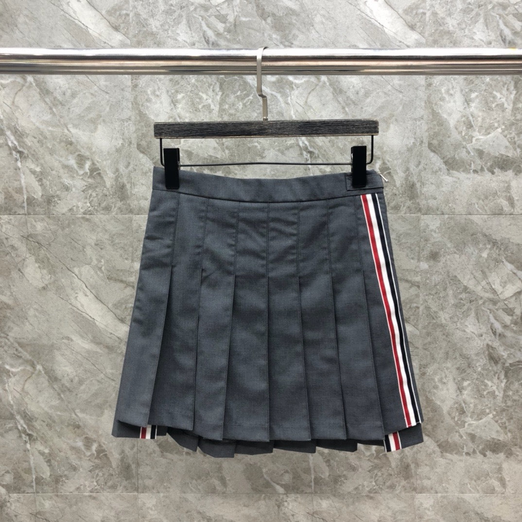 Women's High Waist Color Block A Line Mini Skirt