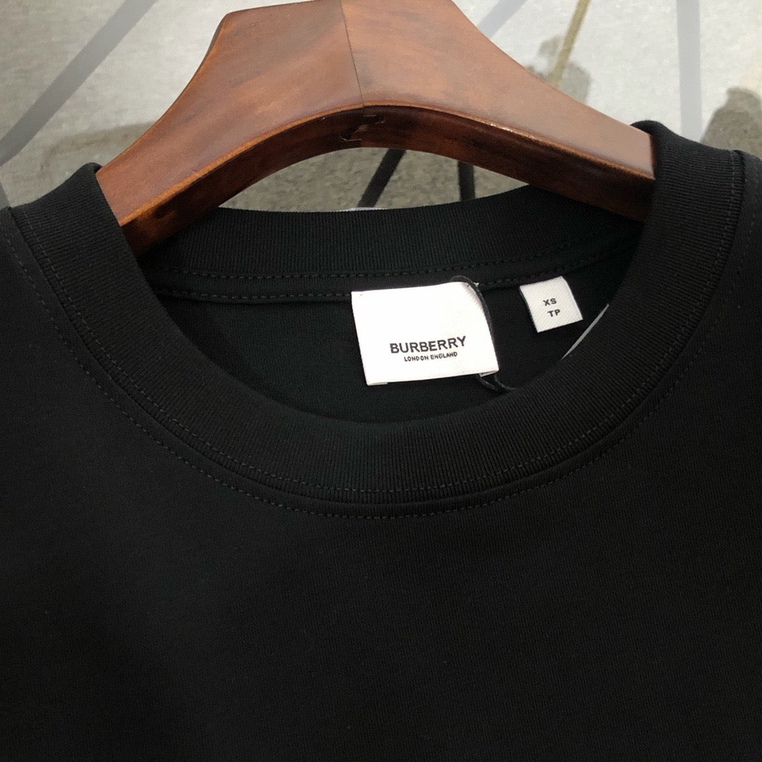 Embroidered Letter Logo Crew Neck T-Shirt