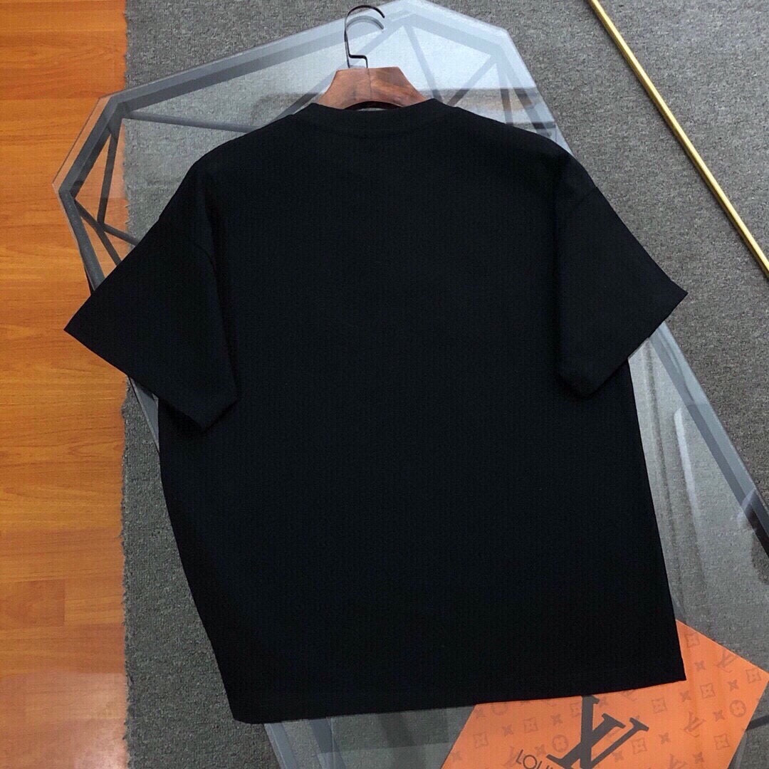 Spring Summer Embroidered Logo Crew Neck T-Shirt