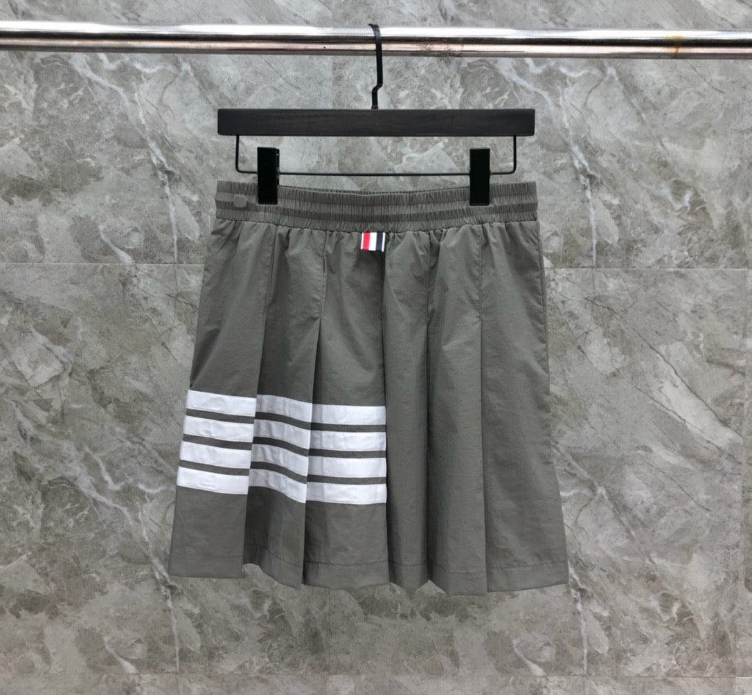 Women's Elastic Waist Four Stripe Mini Skirt